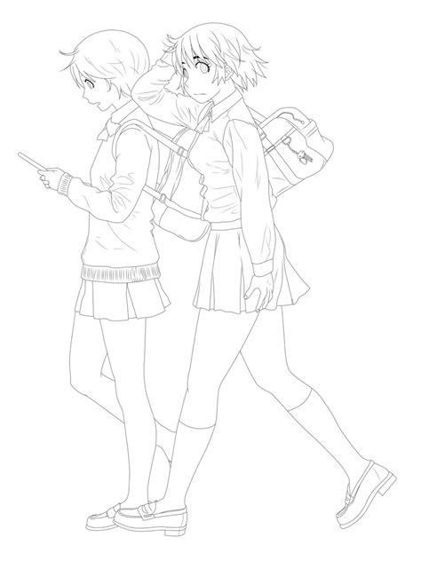 Yotsuba To Line Drawings By Studio Red Bear On Deviantart