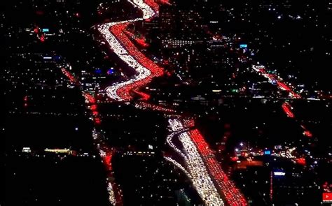 Watch Aerial Footage Shows Massive Traffic Jam In Los Angeles Ahead Of