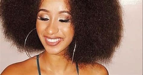 Cardi B Shares Rare Look At Her Natural Hair In Instagram Story