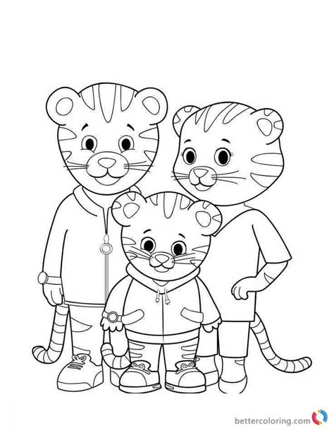 Well, there is nothing scary about this collection of unique free printable tiger coloring pages. Daniel The Tiger Coloring Pages | Daniel tiger's ...