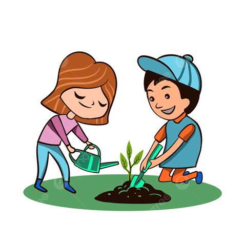 Boy Planting Tree Png Vector Psd And Clipart With Transparent