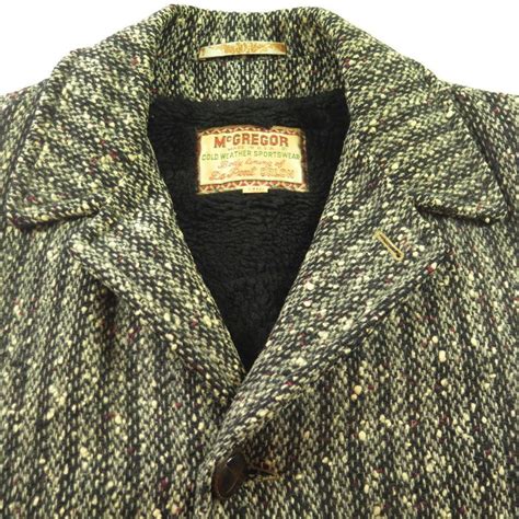 Vintage 50s Wool Car Coat Mcgregor 40 Medium Wool The Clothing Vault