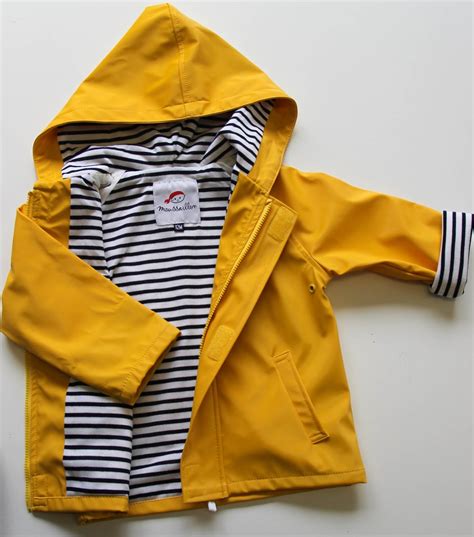 Cute Baby Rain Jacket Infant Raincoat Toddler Rain Wear Yellow