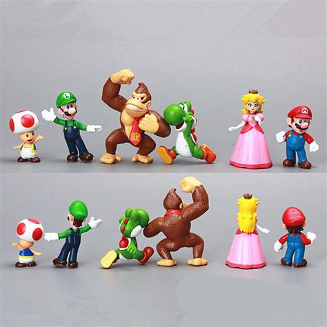 18 Pcs Game Super Mario Bros Collectible Action Figures Doll Set Kids