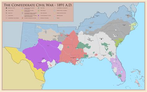 The Confederate Civil War Redux 1891 Ad Rimaginarymaps