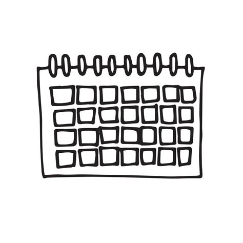 Vector Drawing In The Style Of Doodle Cartoon Cute Drawing Calendar