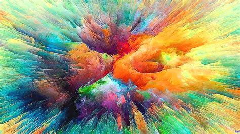 Wallpaper Colorful Abstract Color Correction Burst