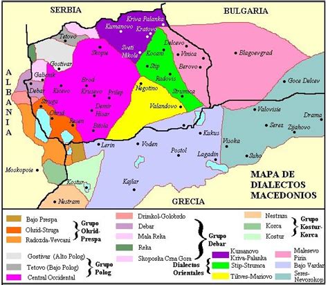 Macedonian language dialects | Language map, Macedonian language, Language and literature