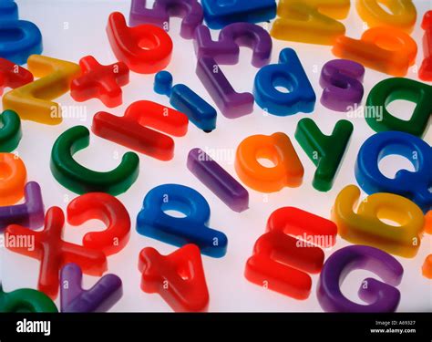 Childs Magnetic Letters Spelling Childs Play Stock Photo Alamy