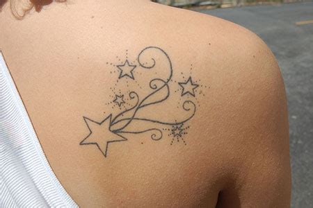 At the point use in this design, the star will speak to your legacy. Shooting star tattoos | tattoosphoto
