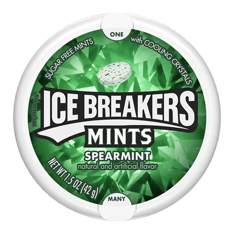 ICE BREAKERS Sugar Free Mints Spearmint 1 5 Ounce Amazon
