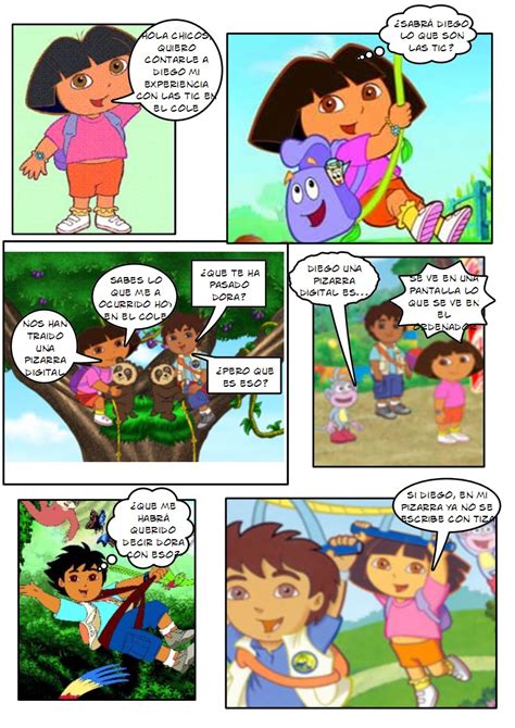 Dulce Paraiso Comic Dora La Exploradora Pizarra Digital