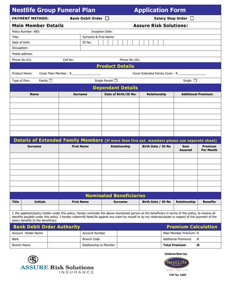 Funeral Claim Application Form 2021 Image To U