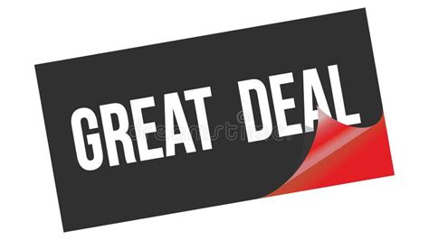 Great Deal Text On Black Red Sticker Stamp Stock Illustration