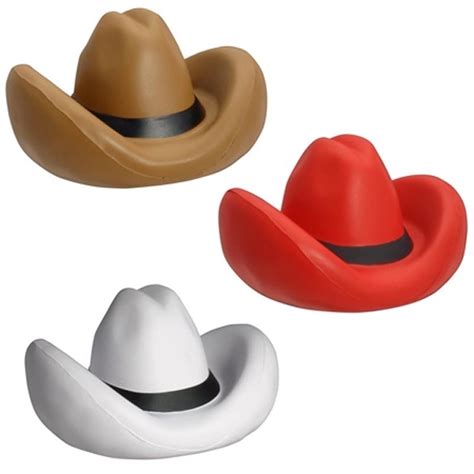 Customized Cowboy Hat Stress Ball With Printed Logo
