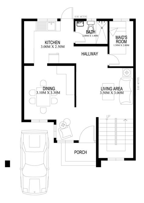 Two Storey Houseplans 2014005 Ground Floor Plan House Designs