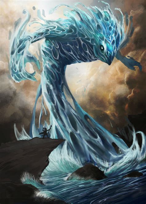 Water Elemental Fantasy Creatures Dark Fantasy Art Fantasy Beasts