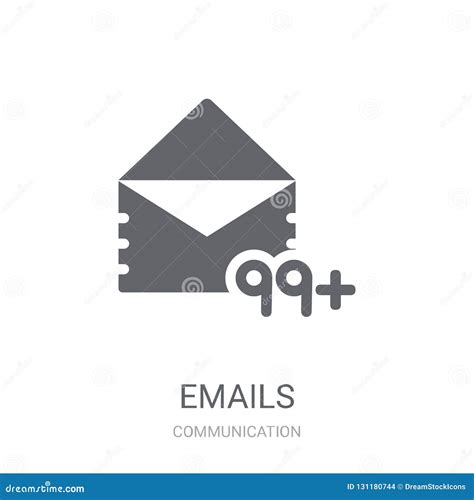 Emails Icon Trendy Emails Logo Concept On White Background From Stock