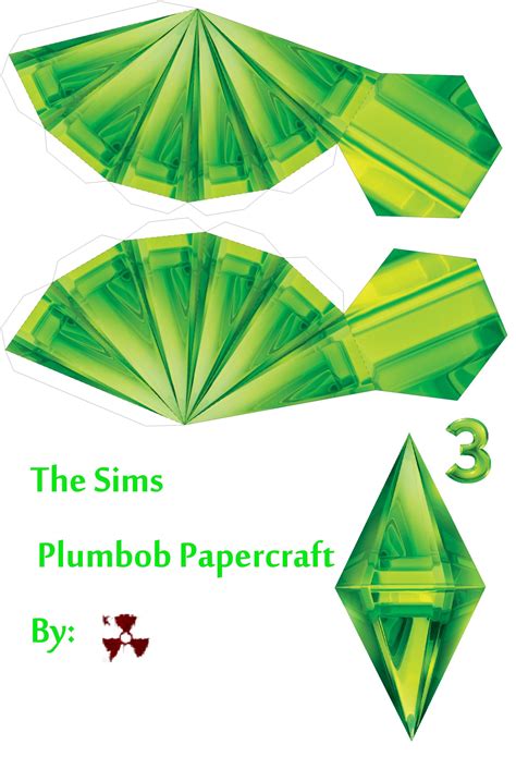 The Sims Plumbob Paper Craft Sims Halloween Costume Diy Halloween