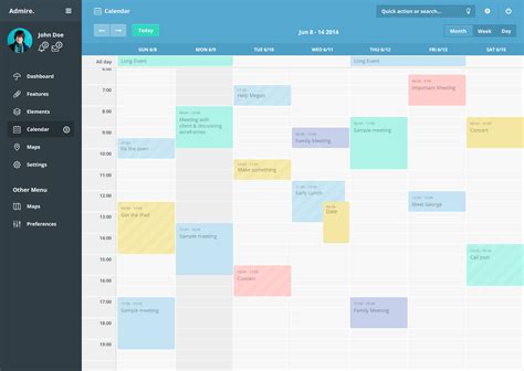Calendar Flat Design Web Layout Design Mobile Web Design Inspiration