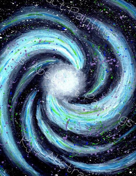 11 X 14 Print On Canvas Abstract Galaxy In By Kjsabstractpaintings 91