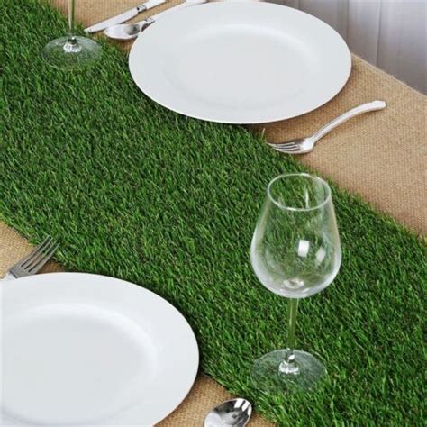 Green Artificial Grass 12 X 108 Table Runner Wedding Party Tabletop
