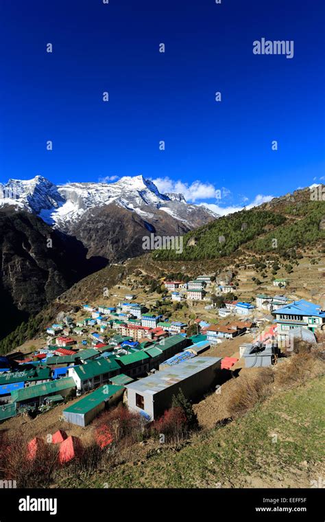 Image Of Namche Bazar Village On The Everest Base Camp Trek Solukhumbu