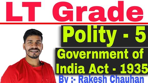 Indian Polity 5 LT Grade Polity Class Government Of India Act 1935