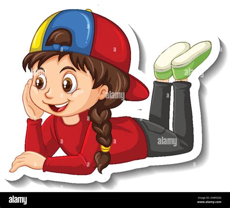 Girl Laying Down Stock Vector Images Alamy