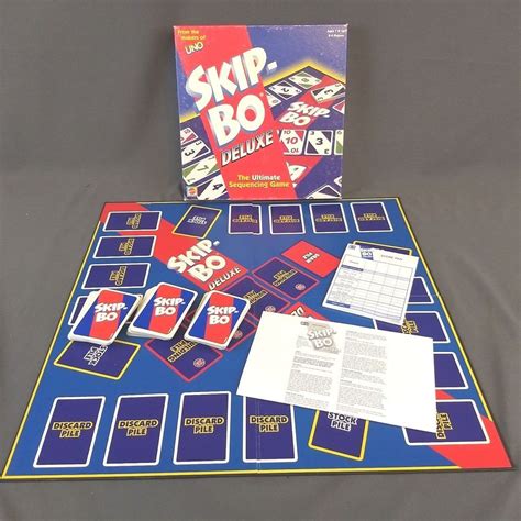 Skip Bo Deluxe Board Card Game Mattel 100 Complete 2001 Mattel Skip