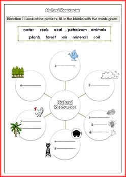 Kindly leave a review and rating.5250. Natural Resources Worksheet For G.3-4 by Smiley Teacher | TpT