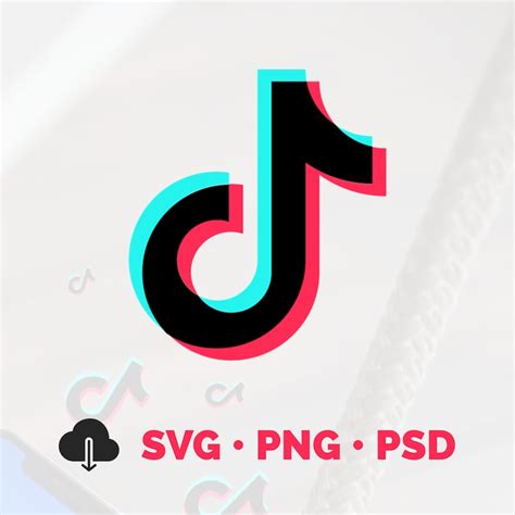 Tik Tok Svg Png Psd Instant Download Tiktok Logo Svg For Etsy