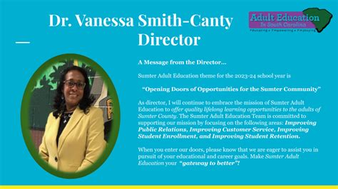 Adult Education Meet The Director