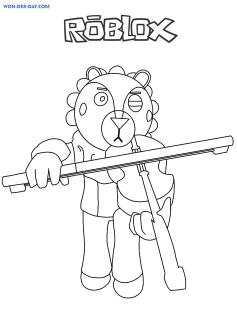 Piggy Roblox Coloring Pages Printable Kids Sketch Coloring Page