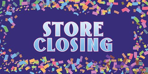 Store Closing Vector Illustration With Abstract Background Stock