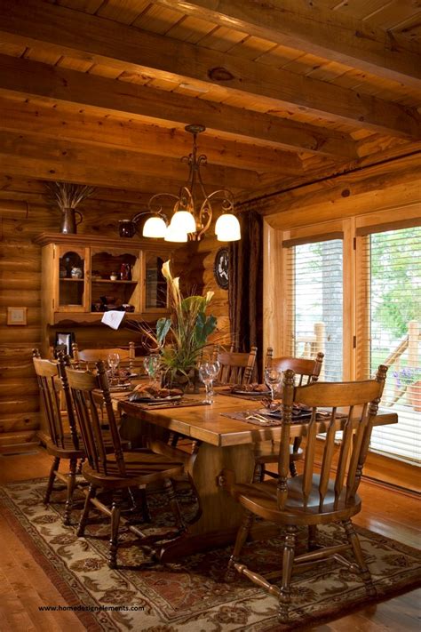Log Home Caldwell Traditional Dining Room Other By Home