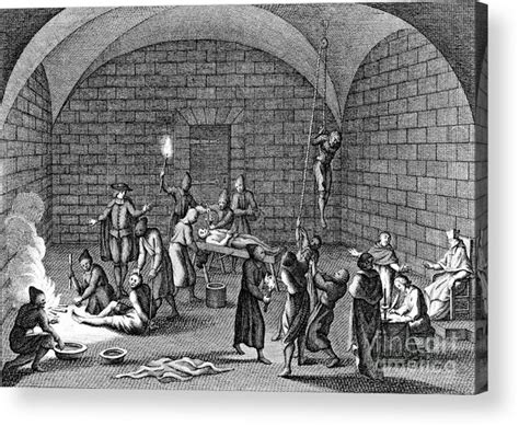 Medieval Inquisition Torture Chamber Acrylic Print By Photo Researchers