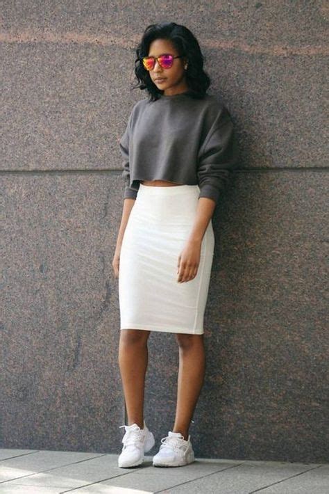 40 ways to wear white skirt for all season skirt and sneakers pencil skirt outfits casual