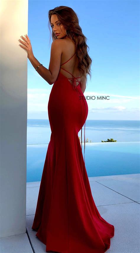Red I In Bodycon Prom Dresses Backless Prom Dresses Tight Prom