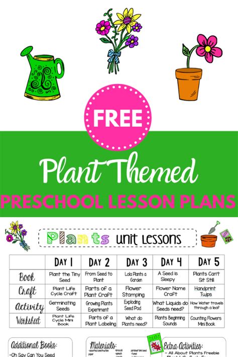 Free Week Long Plants Themed Preschool Lesson Plans This Crafty Mom