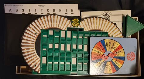 Vintage Wheel Of Fortune Board Game Featuring The “conceal N Reveal” Puzzle Board First