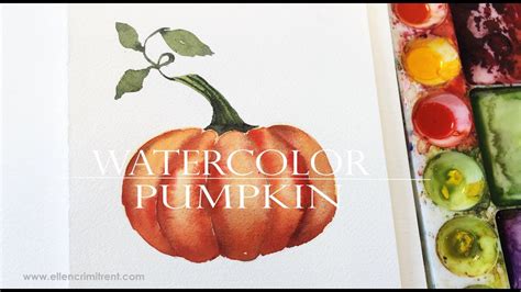 Easy Watercolor Pumpkin Tutorial For Beginners Step By Step Youtube