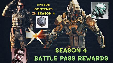 Call Of Duty Mobile Season 4 Battle Pass Rewards Entire Contents In