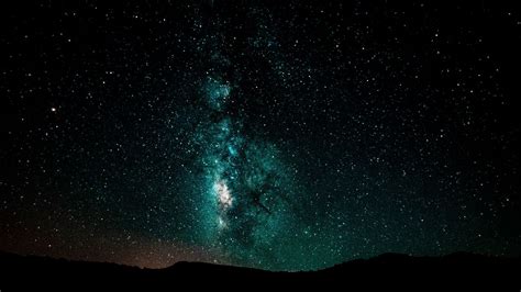 Download Wallpaper 1366x768 Starry Sky Milky Way Night Shining