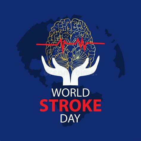 World Stroke Day Poster Concept Design Stock Illustration