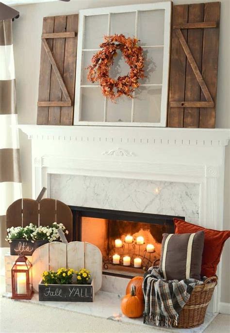 30 Amazing Fall Decorating Ideas For Your Fireplace Mantel Fireplace Mantel Decor Fall