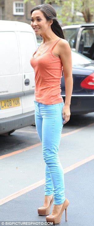 Myleene Klass Shows Off Her Slimmer Figure In Skinny Jeans And Tight