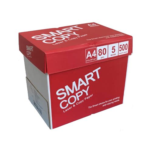 Smart Copy Paper A4 80gsm 500sheetsream White Office Supplies Office One Llc