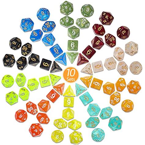 CiaraQ DND Dice Set X Polyhedral Dice Pcs For Dungeons And Dragons RPG MTG Role Playing