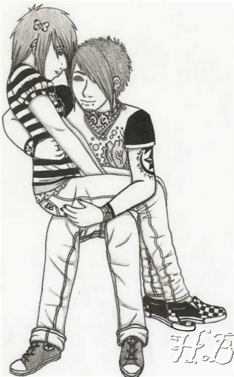 Emo Couple By Katiexcontagious On Deviantart